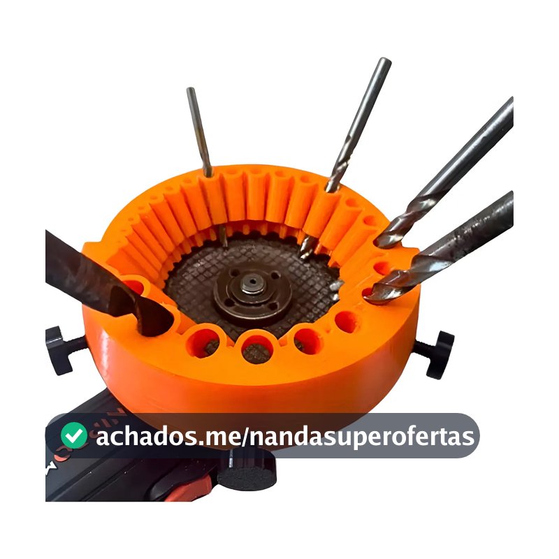 Gabarito Afiador de Broca Marques Impressões 3D Esmerilhadeira 125mm Laranja