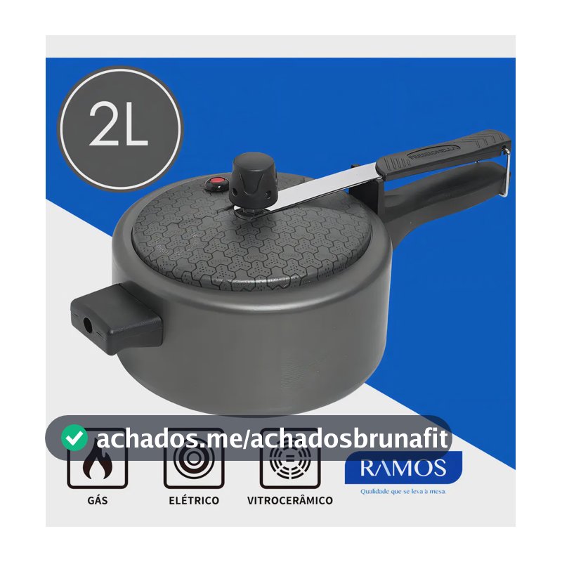 Panela De Pressão Antiaderente 2l Mini Pressionella Ramos Cor Grafite