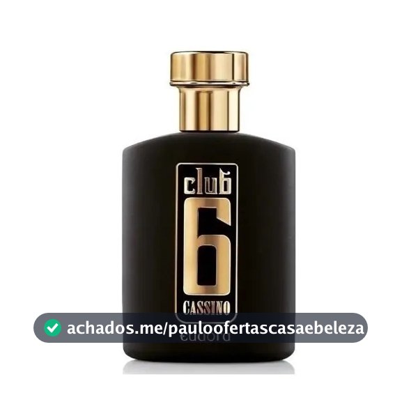 Colônia Eudora Club 6 Cassino Masculina 95ml Amadeirado