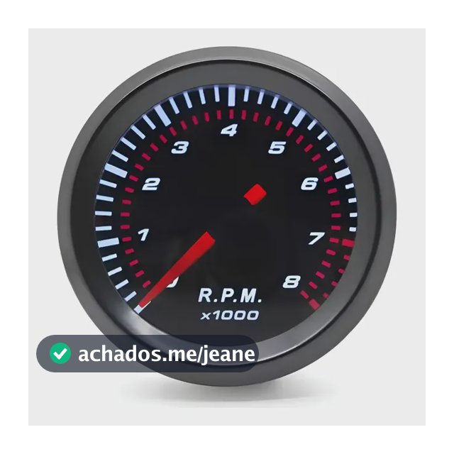 Tacômetro Conta-giros Dragon Automotivo 52mm 8000rpm 12v Preto