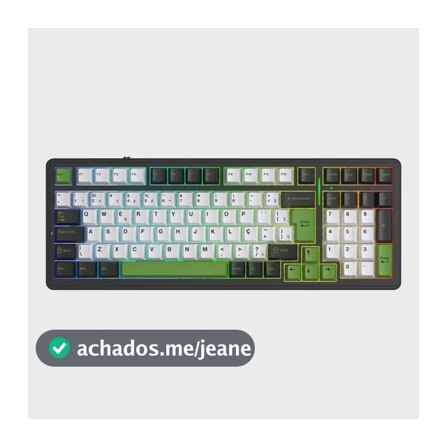 Teclado Aula F99 Mecânico Preto/verde Tri Mode Gamer Anbt2 Preto/branco/verde Português Brasil