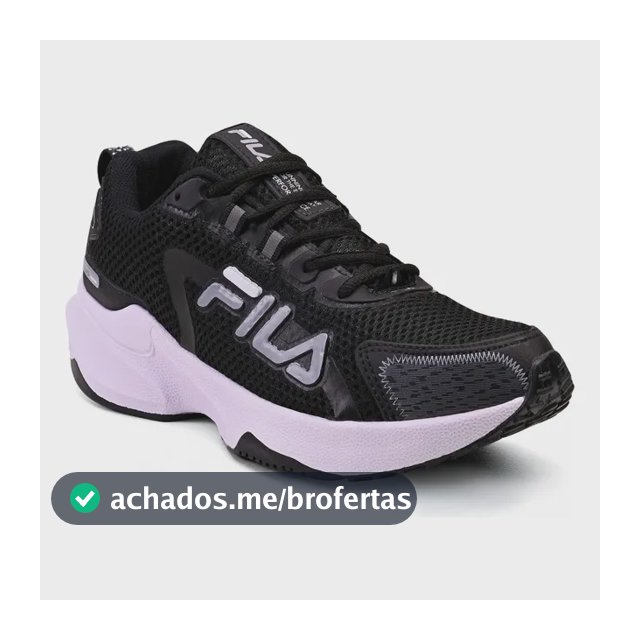 Tênis Fila Academia Corrida Caminhada Macio Moda Full Novo Fila Preto Branco 40 Br