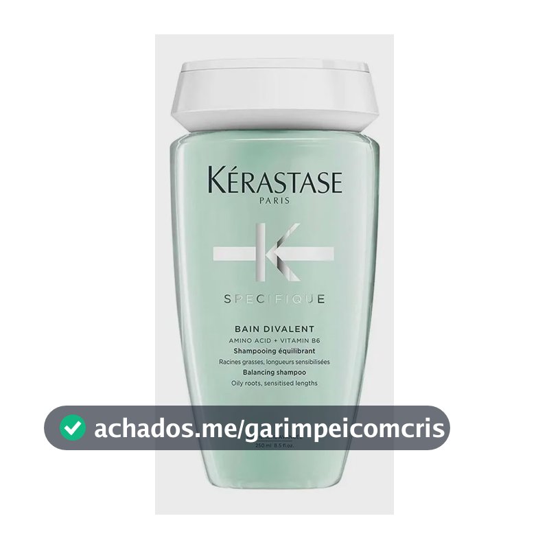 Shampoo Kérastase Specifique Bain Divalent, Para Raízes Oleosas e Cabelos Sensibilizados 250ml