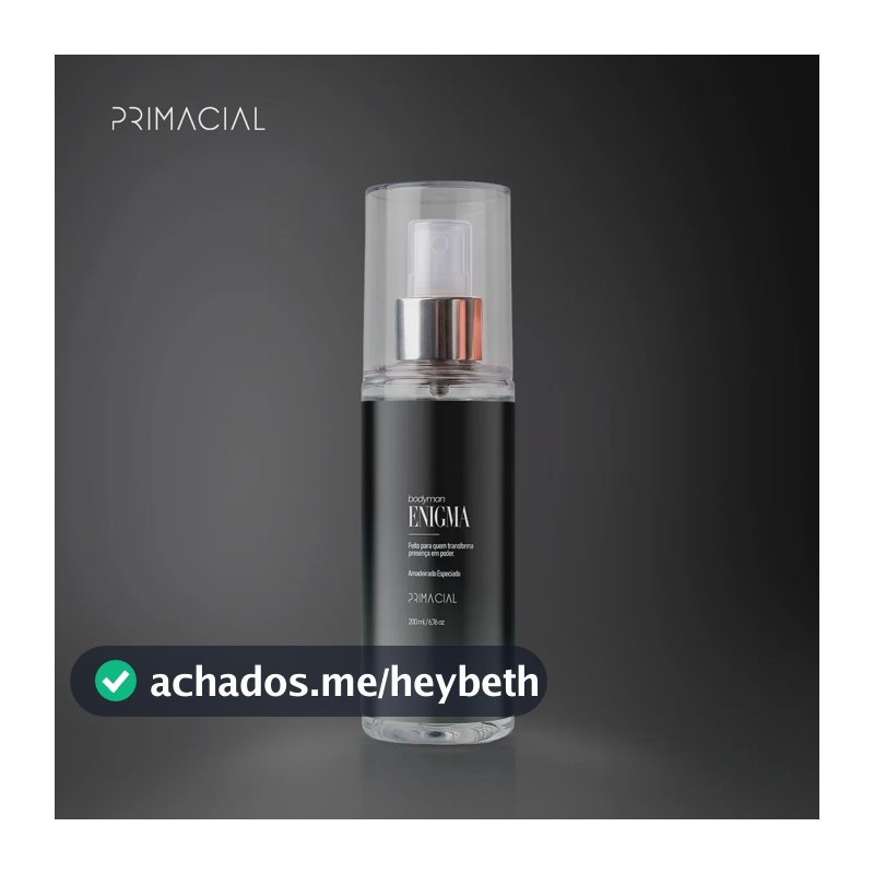 BODY SPLASH MASCULINO ENIGMA 200ML - PRIMACIAL PERFUME AMADEIRADO