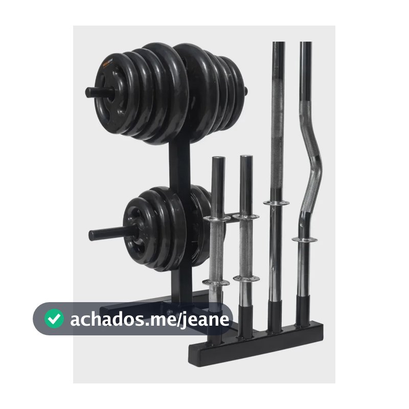 Suporte De Academia Organizador 300kg Profissional De Barras Preto