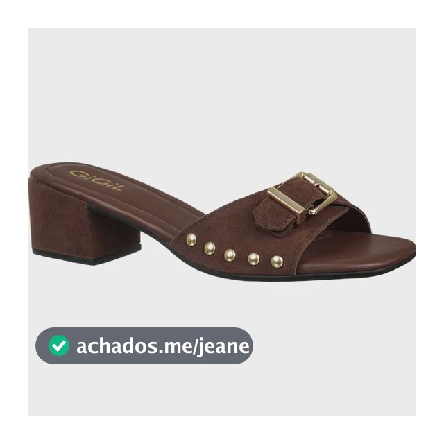 Tamanco Feminino Mule Fivela Tachas Salto Bloco Baixo Retrô