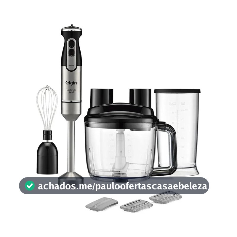 Mixer Master Mix 5 Em 1 Elgin 1.000w 110v 5 Funções Prateado