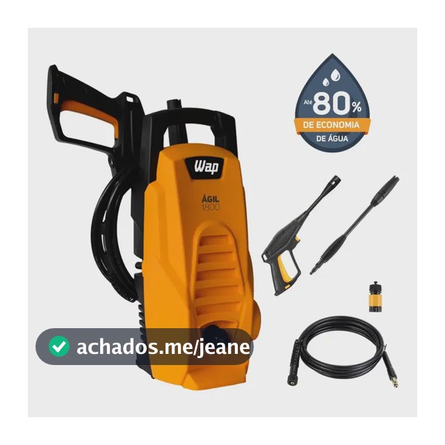Lavadora De Alta Pressão 1400w 1300psi 300l/h Wap Ágil 1800