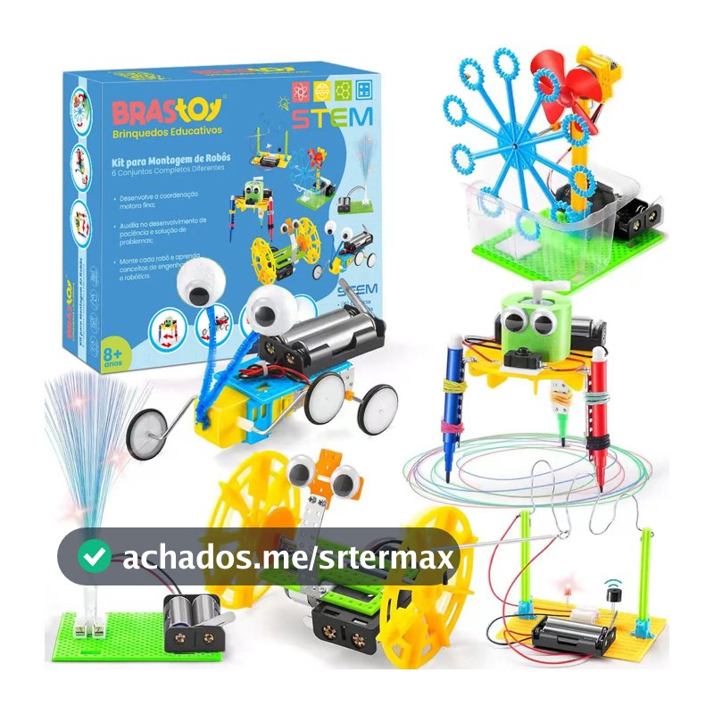 Kit De Ciência De Robótica Stem BrasToy 6 Em 1, Construir Experimentos Científicos Projetos De Engenharia