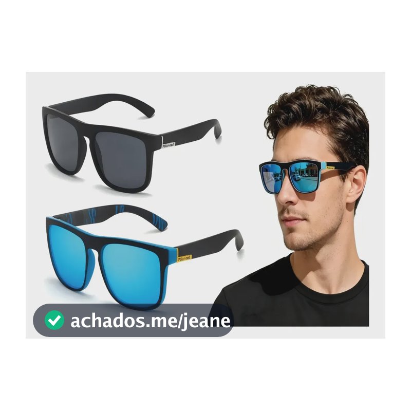 2p Óculos De Sol Polarizado Uv400 Quadrado Unissex Esportivo