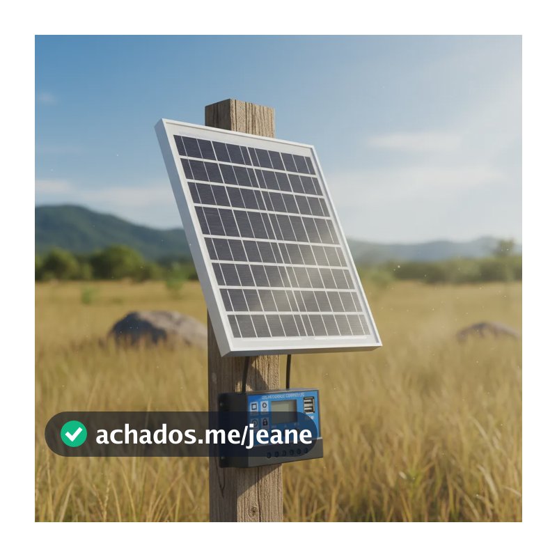 Painel Placa Solar 12v 20w Policristalino + Controlador 10a 12v