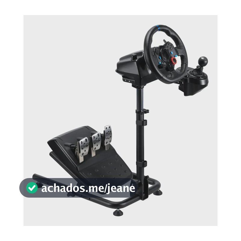 Suporte Simulador Para Volante Pedal Câmbio Corrida Racing Preto