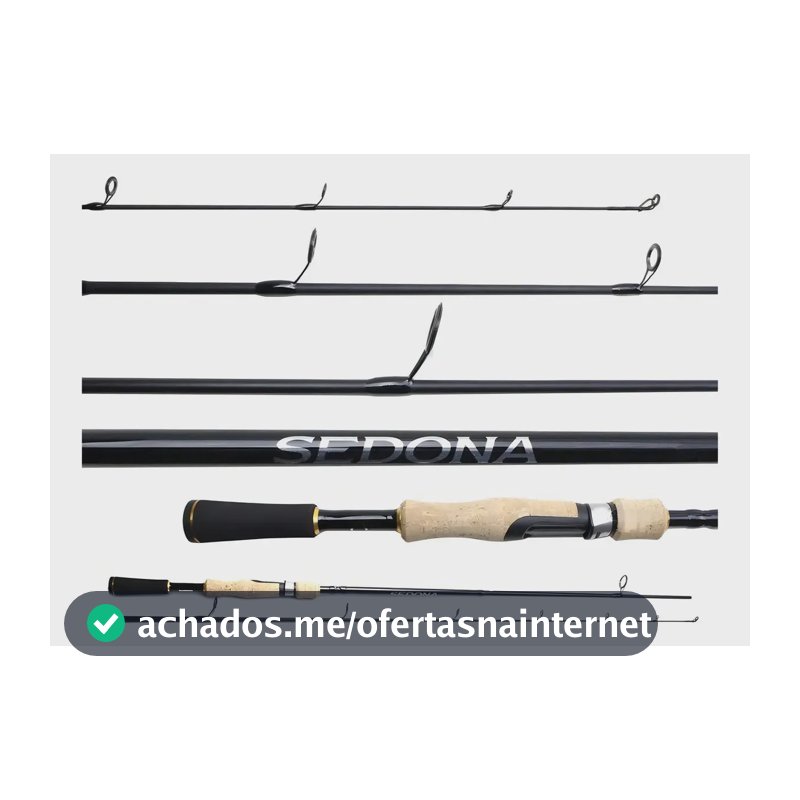 Vara Shimano Sedona 6 12lbs 6 6 (1,98m) Molinete (2 Partes) Cor Preto