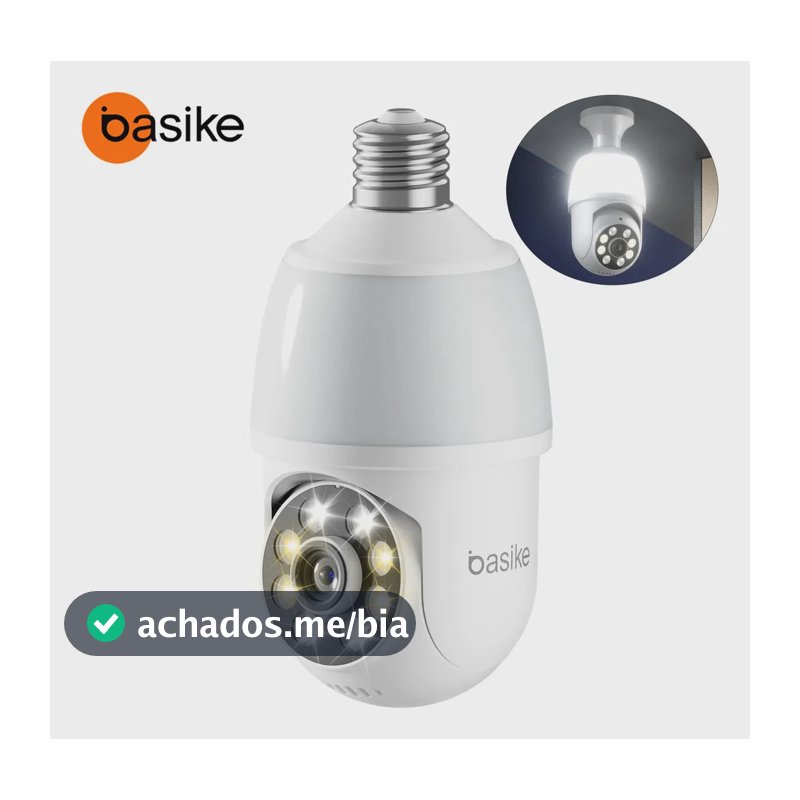 2026 Câmera Lâmpada Inteligente Seguranca Wifi Interna/Externa com Luz LED, PTZ 360° Full HD 1080p, APP ICSEE Soquete E27 com Visão Noturna Áudio Bidirecional Câmera Residencial Ip66 À Prova D'água
