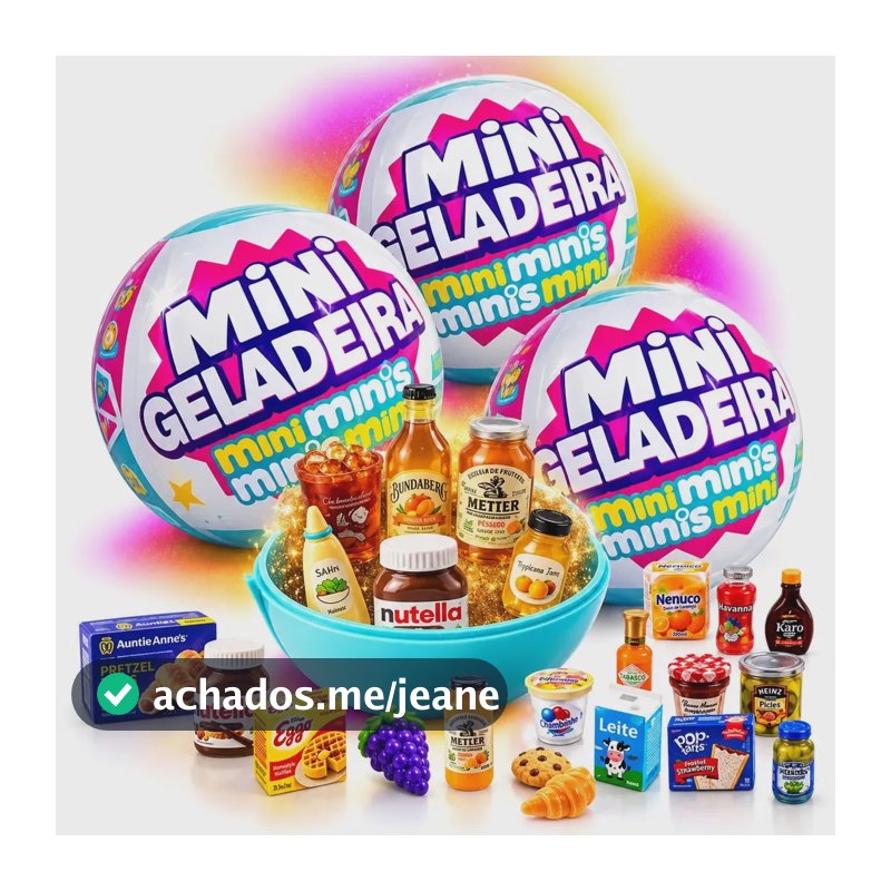 Kit 3 Bolas Cápsulas Surpresa Mini Minis Itens Geladeira Infantil