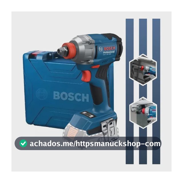 Chave De Impacto 1/2'' Gdx 18v 285 Com Maleta Bosch