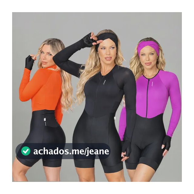 Macaquinho Ciclismo Feminino Manga Longa Allure Savancini Preto P