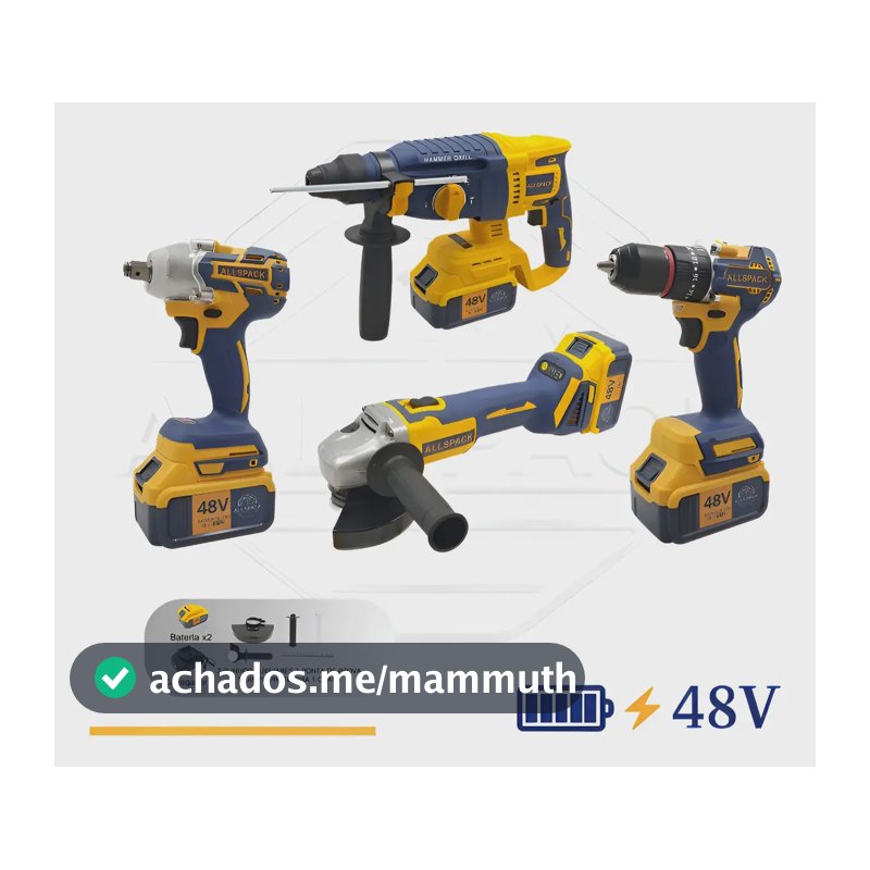 Kit Ferramentas 4 Em 1 Multifuncional 4 Bateria 48v Brushles