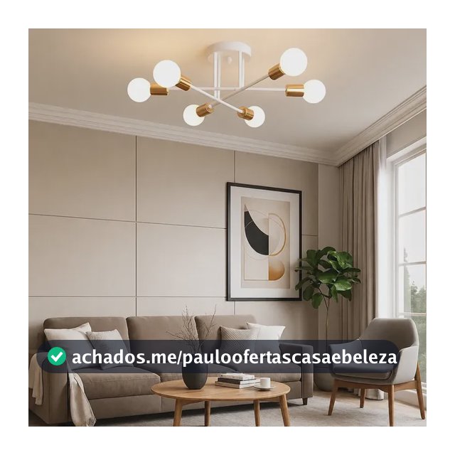 Luminária Lustre Teto Moderno Pendente Para Sala Sputnik