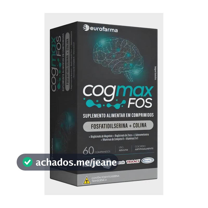 Vitamina Eurofarma Cogmax Fos - 60 Cápsulas Sem sabor