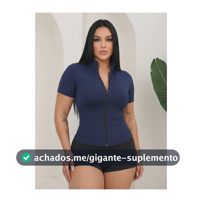 Jaqueta Fitness Feminina Manga Curta Com Zíper Suplex Fit Azul-marinho G