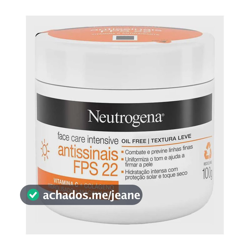 Hidratante Facial Neutrogena Face Care Antissinais Dia Fps 2