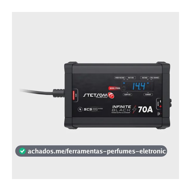 Fonte Carregador Automotivo Stetsom 70a Digital Bivolt Preto