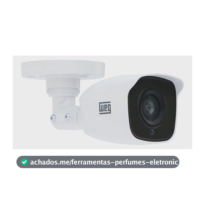 Câmera De Segurança Bullet Analógica Weg Wcam 2mp Full Hd Cor Branco
