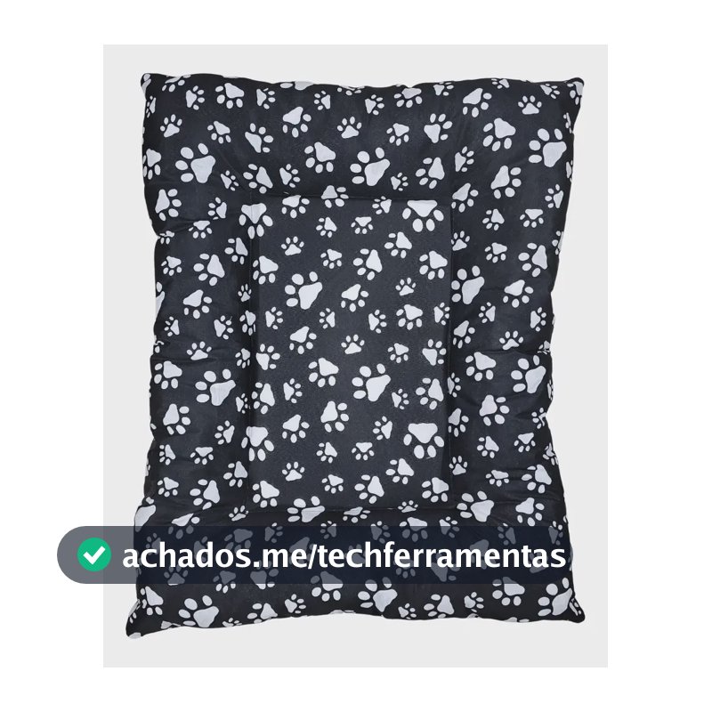 Colchonete Para Cachorro Gato KPOMOVEIS Caminha Pet 90x63 Cm Tam Gg Cor Preto