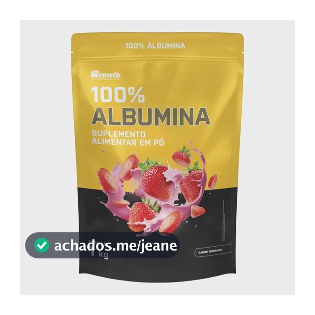 Albumina 1kg Growth Supplements Morango