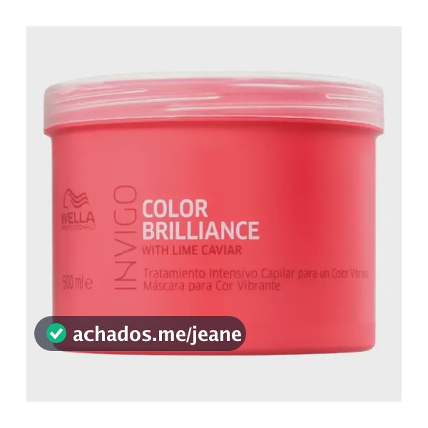 Wella Brilliance Invigo Máscara De Hidratação 500ml
