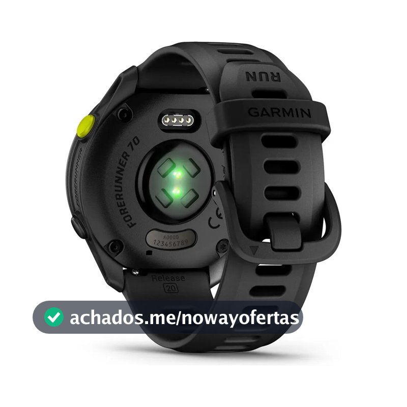 Garmin Relógio Forerunner 70 Preto- 42mm Com Monitor Cardíaco