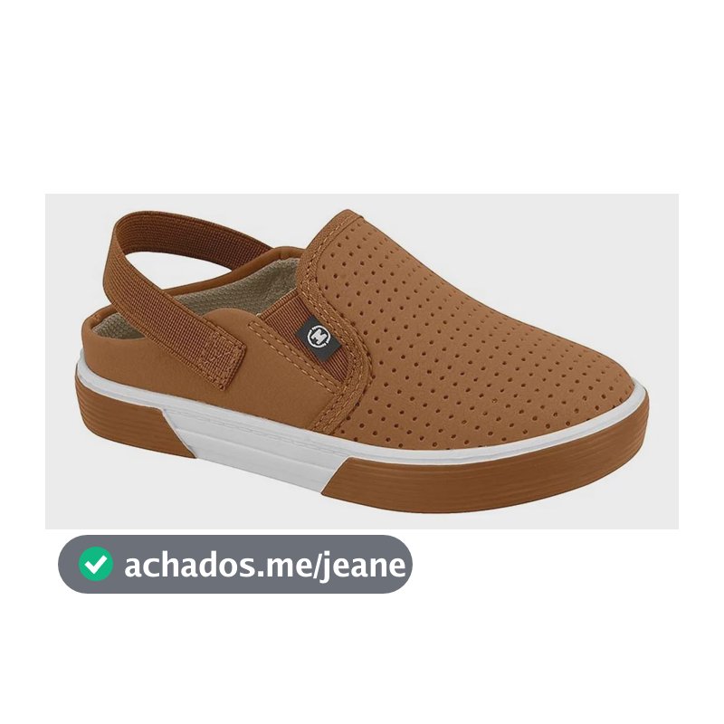 Tênis Babuche Infantil Menino Molekinho-preto Caramelo Liso Perfurado 19 Br