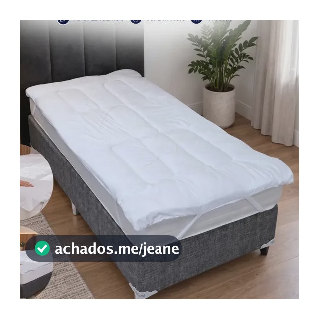 Pillow Top para Colchão Solteiro Hipoalergênico, 400 Fios e Ultra Confortável