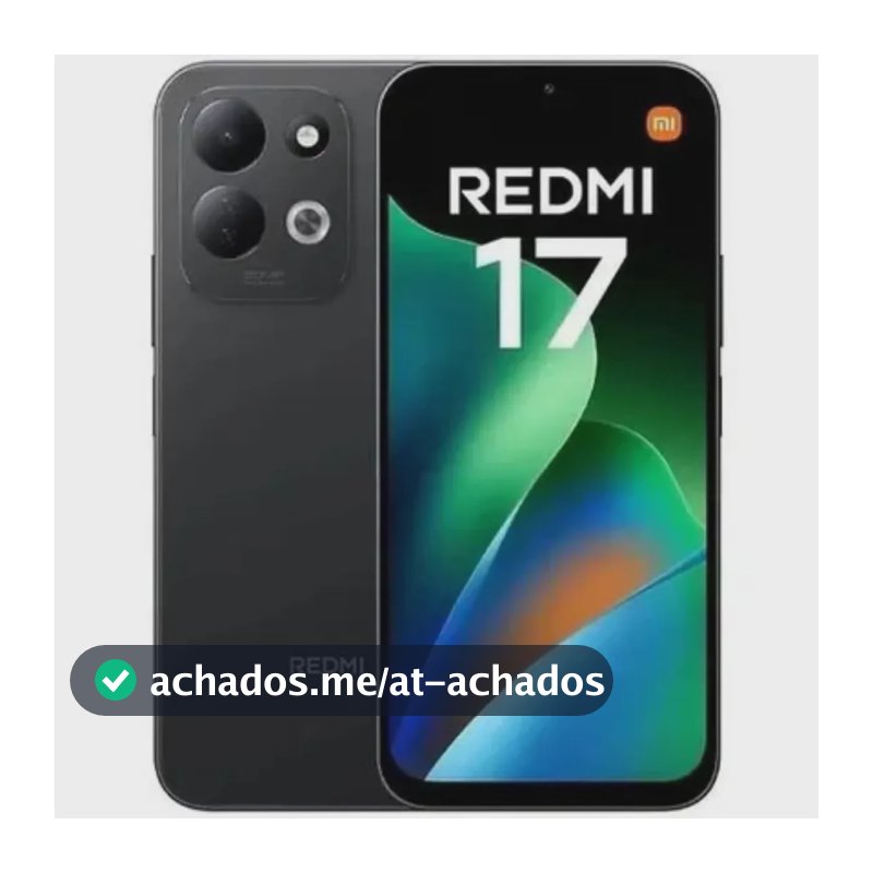 Smartphone Xiaomi Redmi 17 4G 4GB RAM 128GB Tela 6,9 120Hz Bateria 7500mAh 50MP Preto