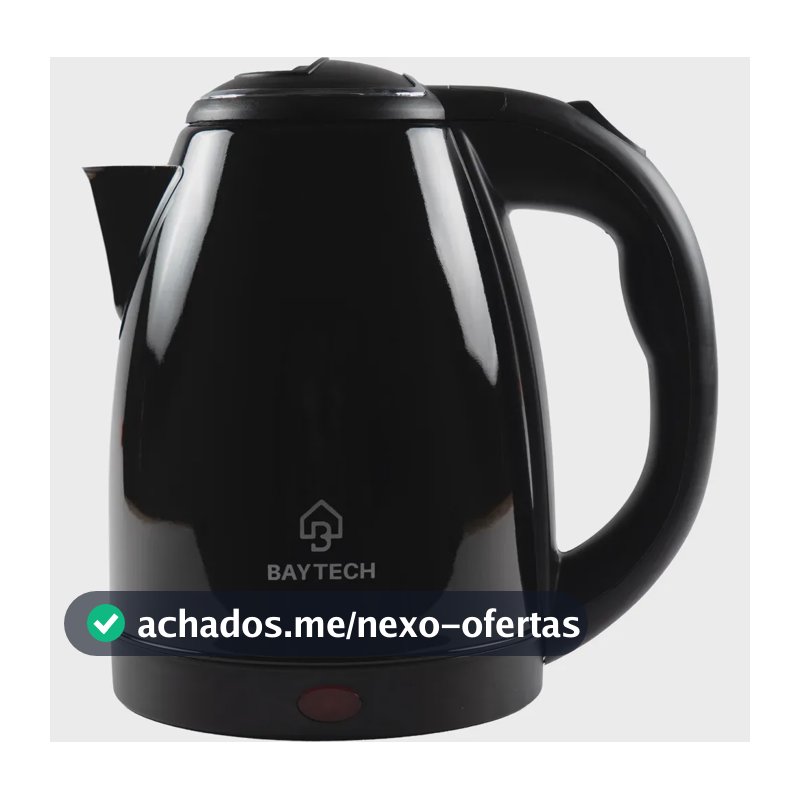 Chaleira Elétrica Baytech Inox 2 Litros Desligamento Automático Jarra Para Café Chá Água Aquecimento Rápido