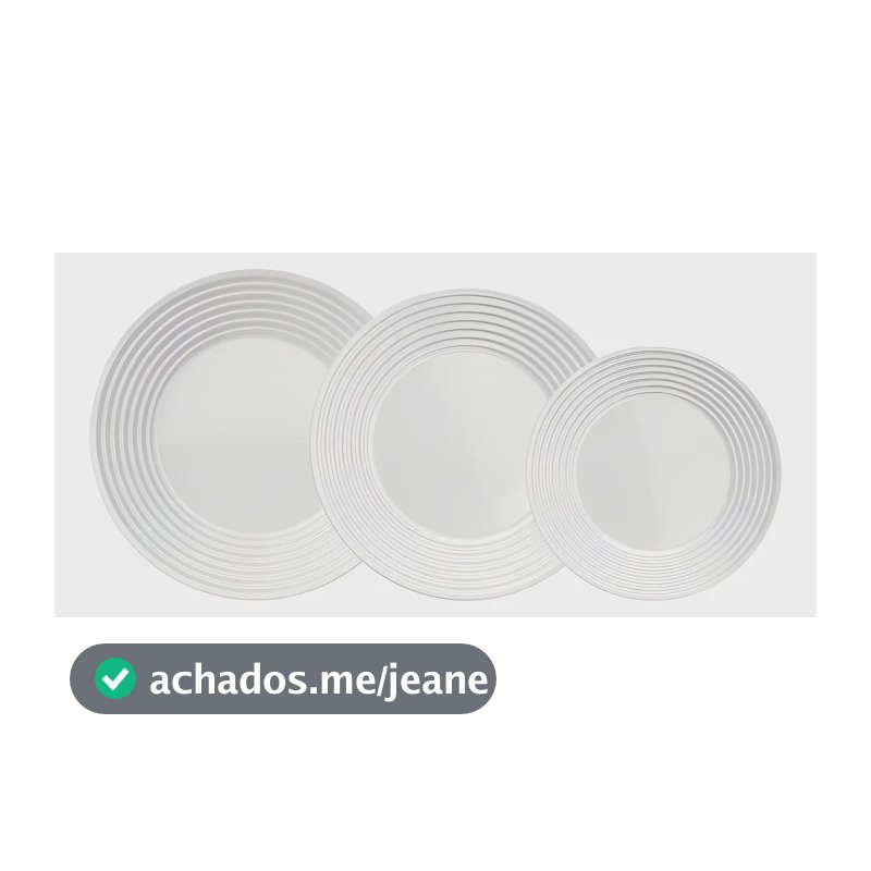 Aparelho Jantar Saturno Nadir Opaline 12 Peças Cor Branco
