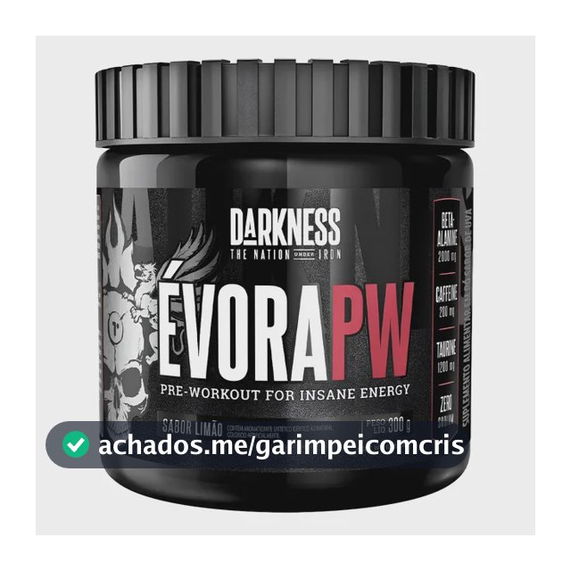 Integralmédica Pré-treino Évora 300g Pó Cafeína Darkness