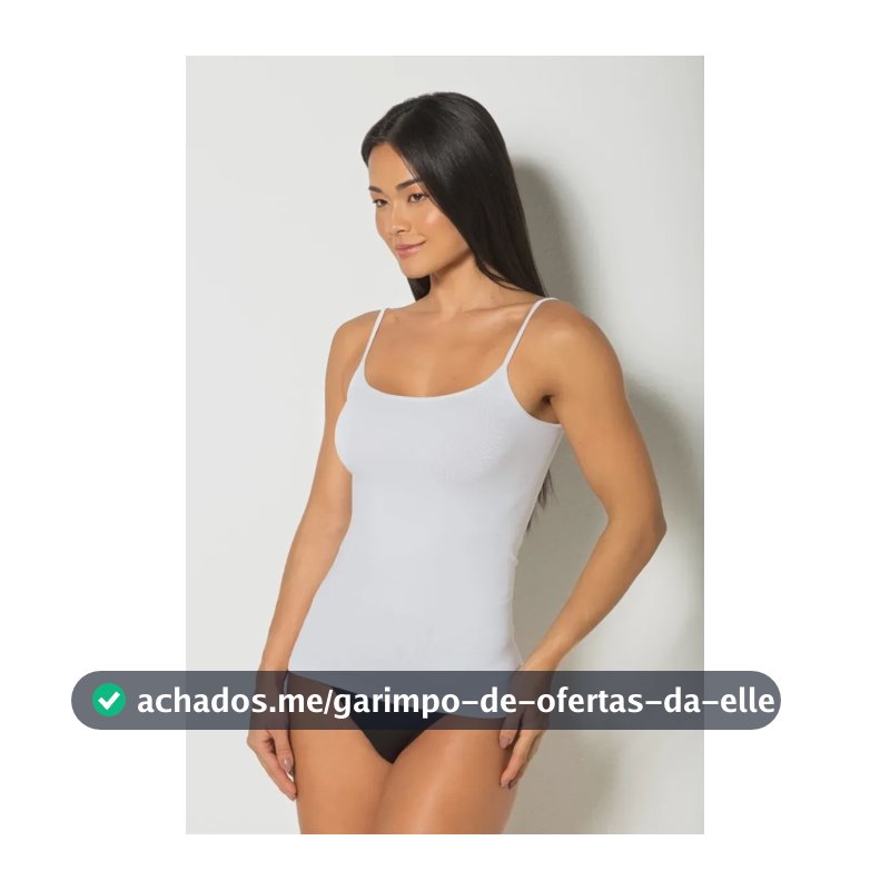Camiseta Regata Alça Poliamida Trifil Feminino 0001 Sem Desenho Peq Liso