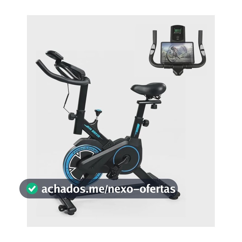 Bicicleta Spinning Ergométrica Mecânica New Speed Q20 Treino Azul/preto