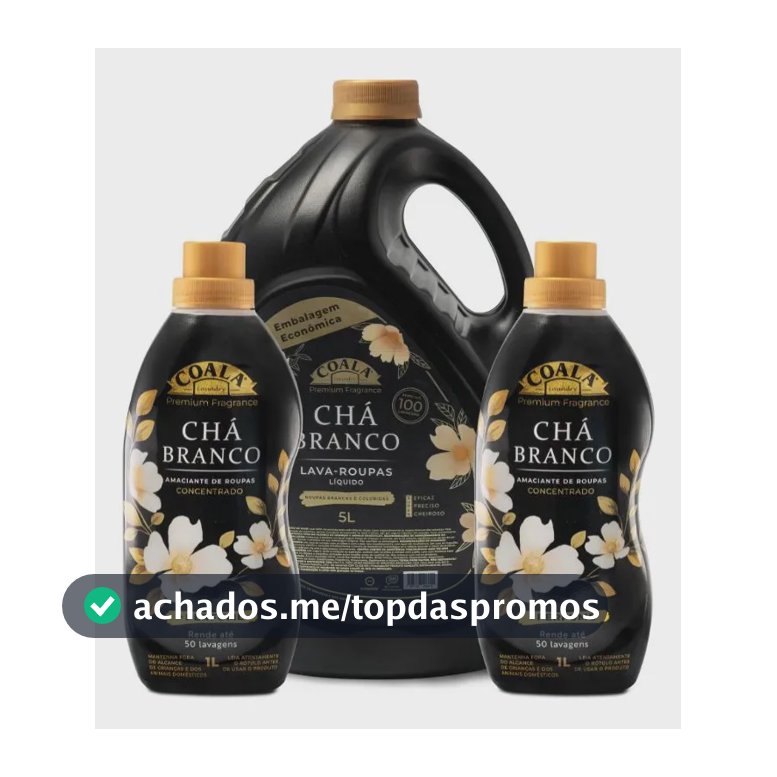 Kit Coala Lava Roupas 5l + 2 Amaciante 1l - Chá Branco