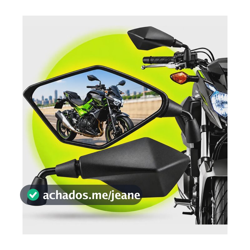 Retrovisor Kawasaki Z400 Rebaixado Haste Curta Honda/convexa