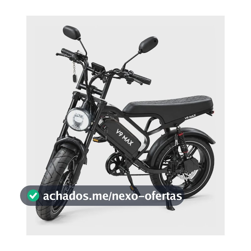 Bicicleta Elétrica V9 Max 1000w Freio Hidráulico Alarme Nfc Preto