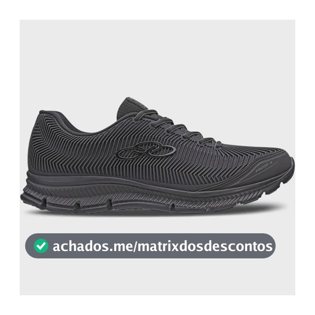 Tênis Masculino De Caminhada Confortável Proof 3 - Olympikus Preto 42 Br