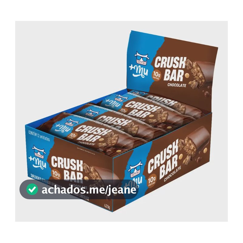Barra de Proteína Crush Bar Chocolate 35g Display 12 un. +Mu