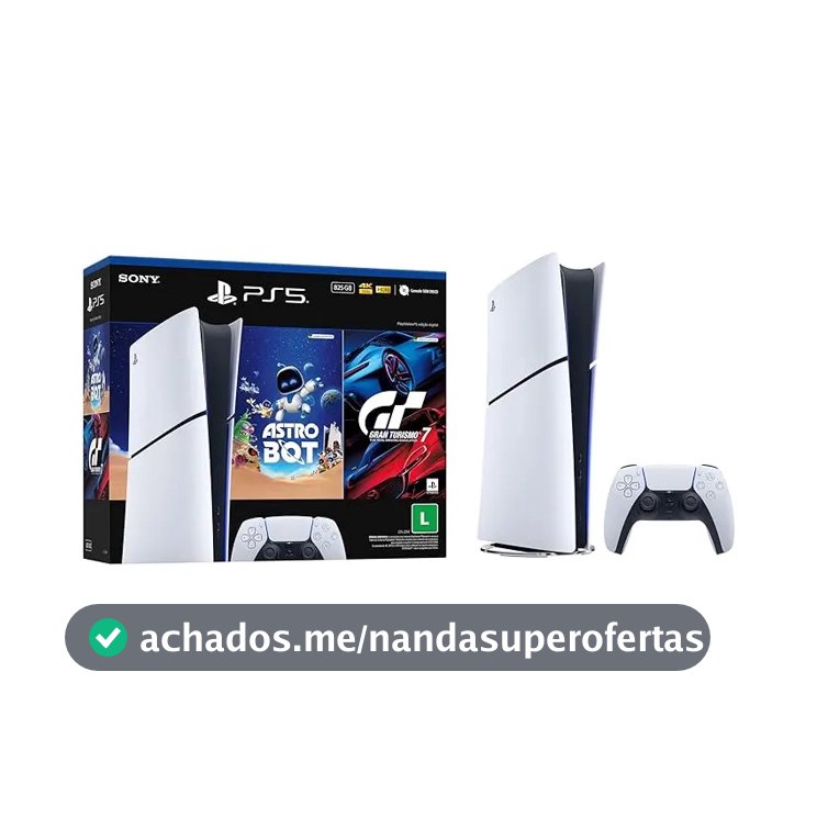 Console Playstation®5 Slim Digital - Pacote Astro Bot E Gran Turismo 7 - Branco