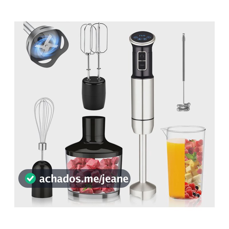 Mixer Turbo Inox Triturador de 1000W com 8 Velocidades e Display Digital