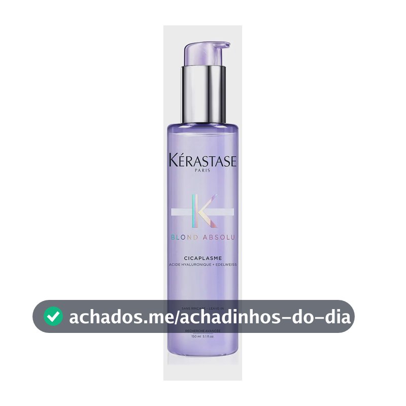 Kérastase Blond Absolu Cicaplasme Sérum Termoprotector para Cabelo Loiro, Tingido ou Descolorido, Sem Enxágue, com Filtro UV, Protege, Nutre e Controla o Frizz, 150 ml