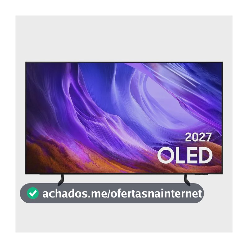 Samsung Vision AI TV 65" OLED 4K S85H 26/2027, Pacote Gamer Premium, G-Sync, Vision AI Companion Pro, Painel 120hz