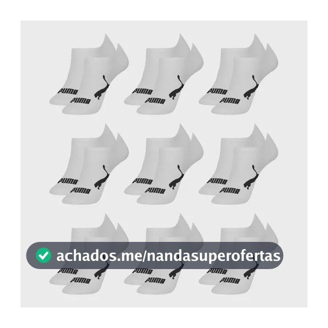 Kit 9 Pares Meias Puma Soquete Cano Curto Sapatilha Original